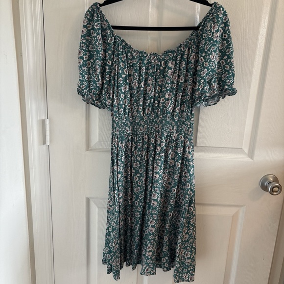 Luxology Teal Floral Dress - Picture 5 of 8